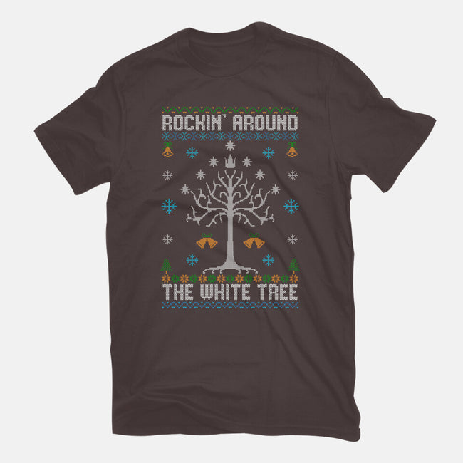 Rockin Around The White Tree-Womens-Basic-Tee-NMdesign