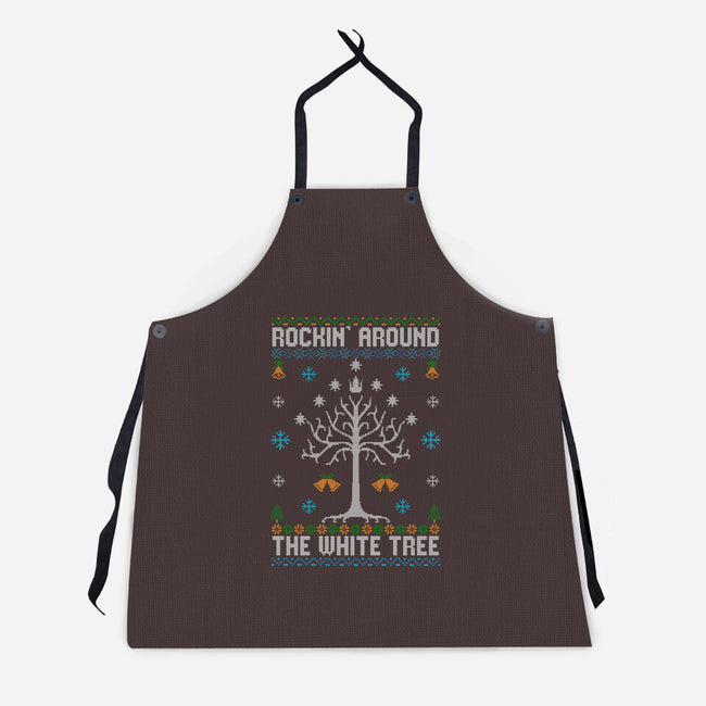 Rockin Around The White Tree-Unisex-Kitchen-Apron-NMdesign