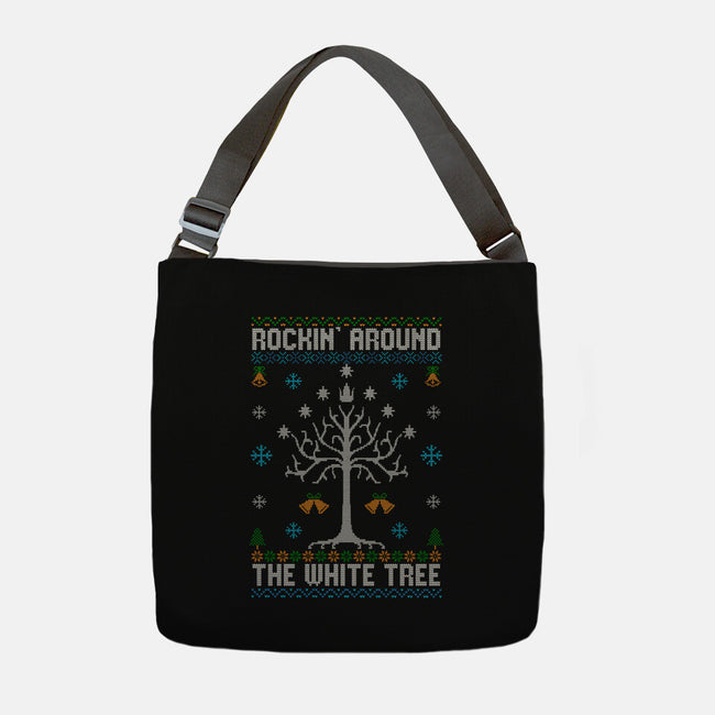 Rockin Around The White Tree-None-Adjustable Tote-Bag-NMdesign