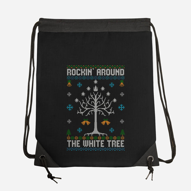 Rockin Around The White Tree-None-Drawstring-Bag-NMdesign