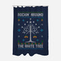 Rockin Around The White Tree-None-Polyester-Shower Curtain-NMdesign