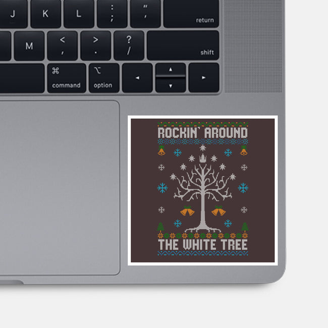 Rockin Around The White Tree-None-Glossy-Sticker-NMdesign