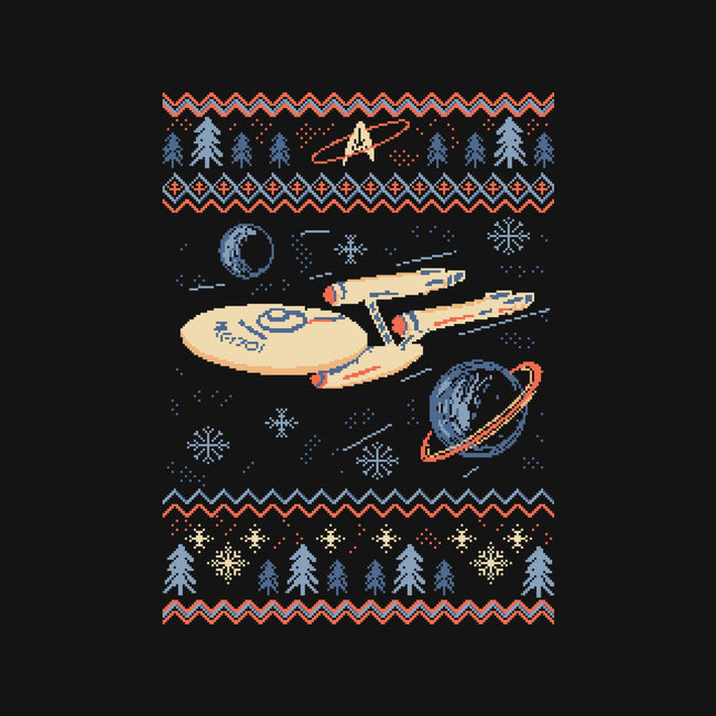 Space Night Xmas-Womens-Fitted-Tee-marsdkart