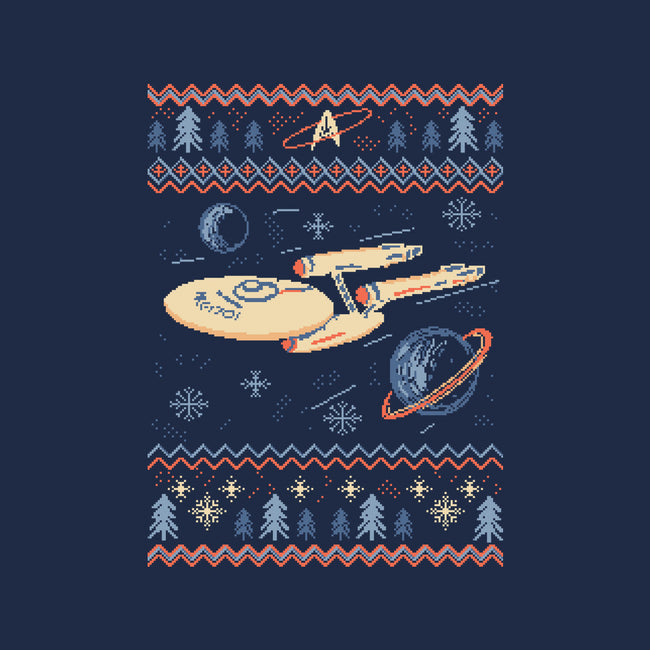 Space Night Xmas-Womens-Fitted-Tee-marsdkart