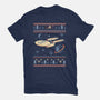 Space Night Xmas-Womens-Fitted-Tee-marsdkart