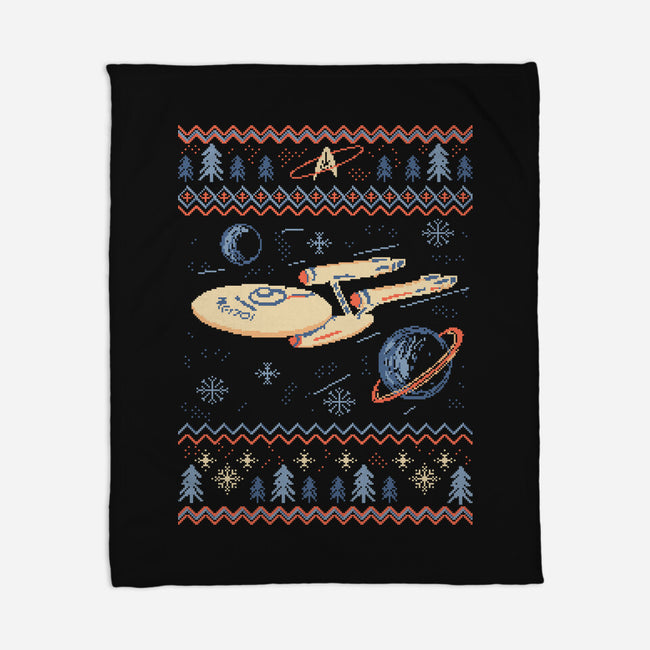 Space Night Xmas-None-Fleece-Blanket-marsdkart