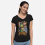 Legend Of The Puppet-Womens-V-Neck-Tee-Studio Mootant