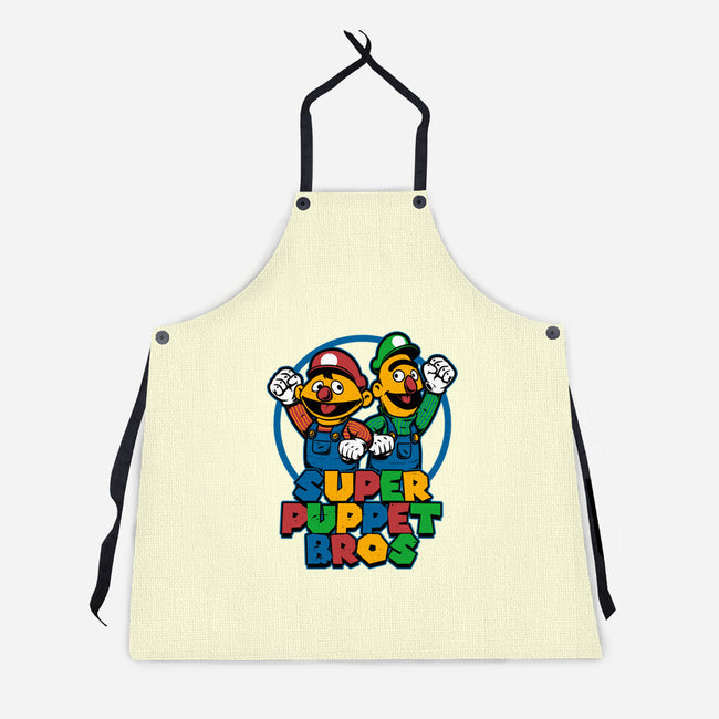 Puppet Bros Game-Unisex-Kitchen-Apron-Studio Mootant