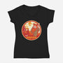 Visit The Forest Moon-Womens-V-Neck-Tee-CarloJ1956