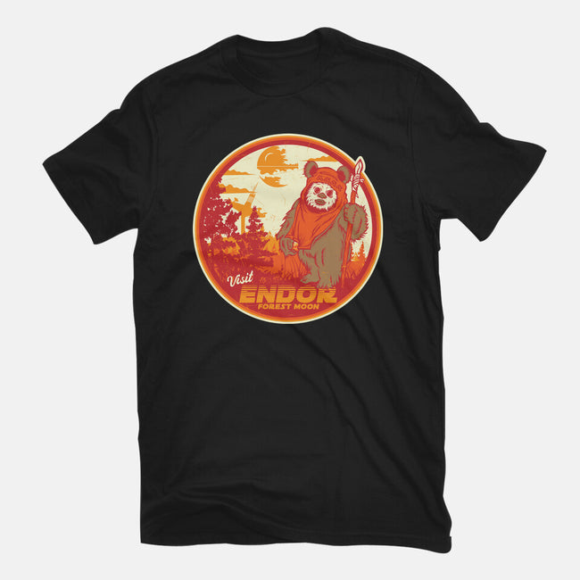 Visit The Forest Moon-Womens-Fitted-Tee-CarloJ1956