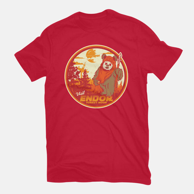 Visit The Forest Moon-Womens-Fitted-Tee-CarloJ1956