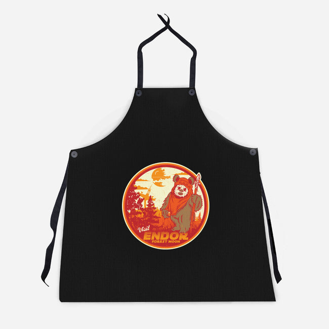 Visit The Forest Moon-Unisex-Kitchen-Apron-CarloJ1956