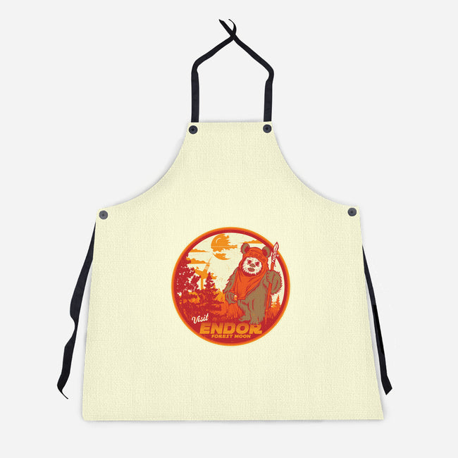 Visit The Forest Moon-Unisex-Kitchen-Apron-CarloJ1956