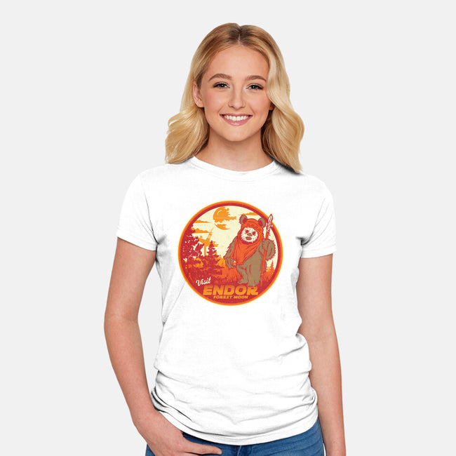 Visit The Forest Moon-Womens-Fitted-Tee-CarloJ1956