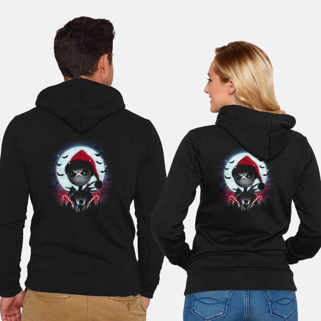 Nightmare Christmas-Unisex-Zip-Up-Sweatshirt-dandingeroz