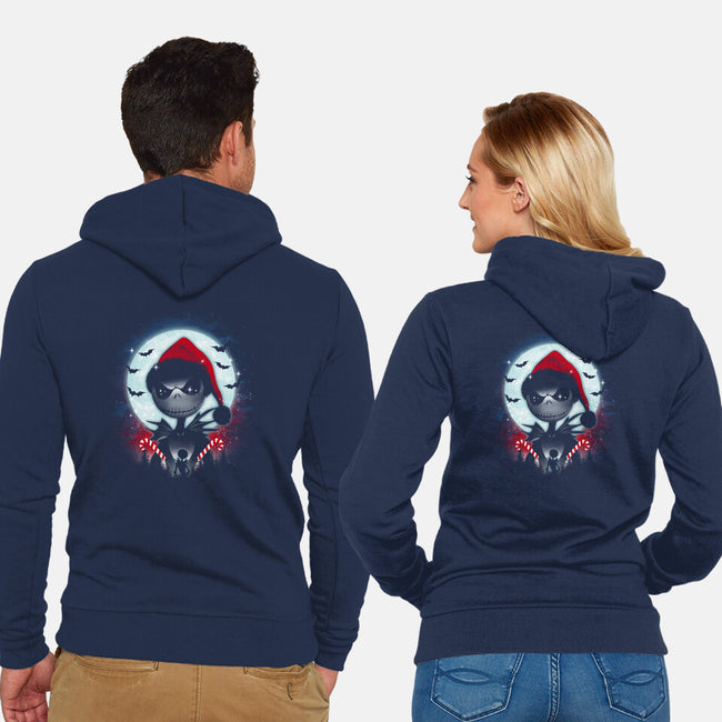 Nightmare Christmas-Unisex-Zip-Up-Sweatshirt-dandingeroz