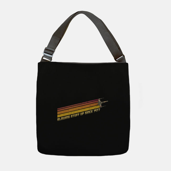 Blowing Stuff Up Since 1977-None-Adjustable Tote-Bag-kg07