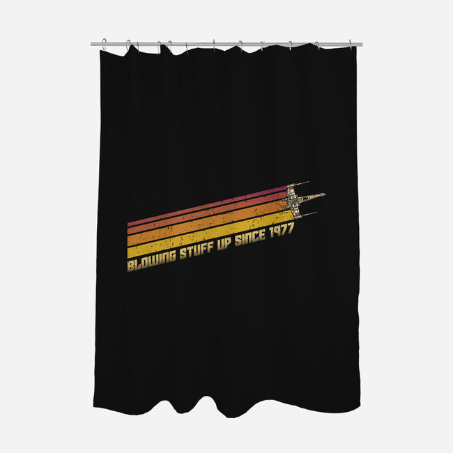 Blowing Stuff Up Since 1977-None-Polyester-Shower Curtain-kg07