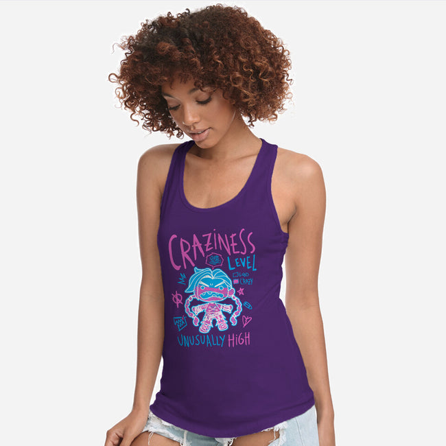 Craziness Level-Womens-Racerback-Tank-demonigote