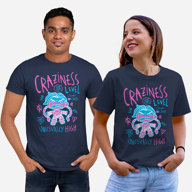 Craziness Level-Unisex-Basic-Tee-demonigote