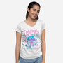 Craziness Level-Womens-V-Neck-Tee-demonigote