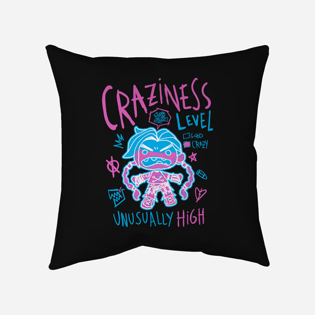 Craziness Level-None-Removable Cover w Insert-Throw Pillow-demonigote