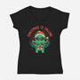 Christmas Is Calling-Womens-V-Neck-Tee-eduely