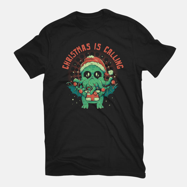 Christmas Is Calling-Womens-Basic-Tee-eduely