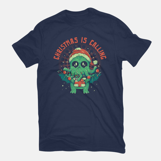 Christmas Is Calling-Womens-Basic-Tee-eduely
