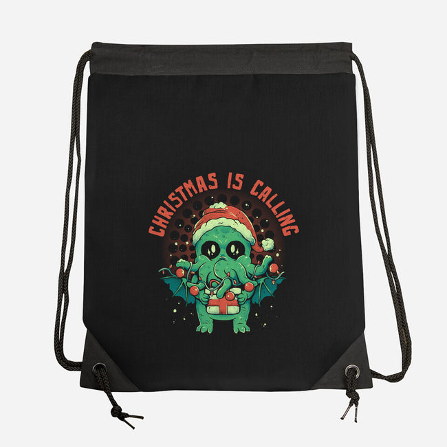 Christmas Is Calling-None-Drawstring-Bag-eduely