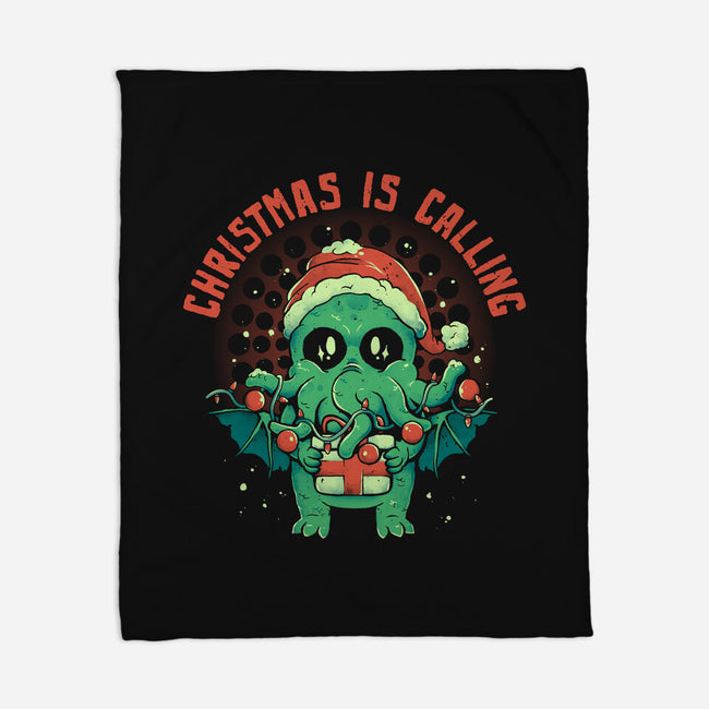 Christmas Is Calling-None-Fleece-Blanket-eduely