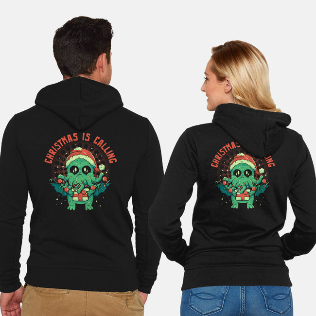 Christmas Is Calling-Unisex-Zip-Up-Sweatshirt-eduely