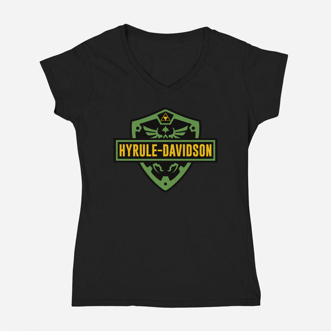 Fantasy Elf Bike-Womens-V-Neck-Tee-Studio Mootant