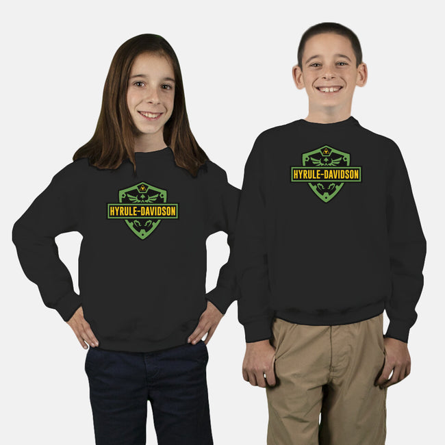 Fantasy Elf Bike-Youth-Crew Neck-Sweatshirt-Studio Mootant