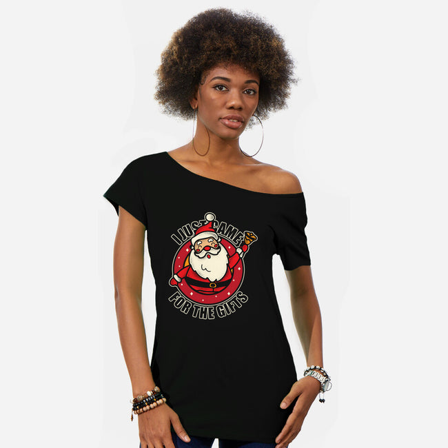 I Just Came For The Gifts-Womens-Off Shoulder-Tee-turborat14