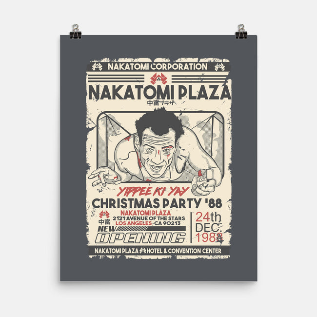 Yippee Ki Yay Christmas Party-None-Matte-Poster-CarloJ1956