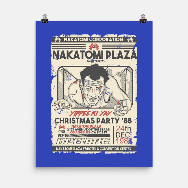 Yippee Ki Yay Christmas Party-None-Matte-Poster-CarloJ1956