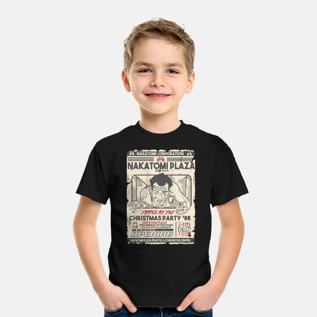 Yippee Ki Yay Christmas Party-Youth-Basic-Tee-CarloJ1956