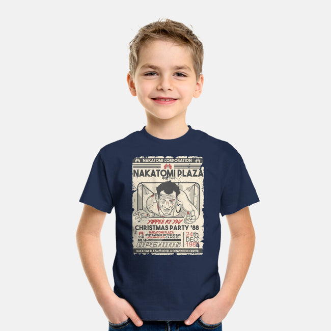 Yippee Ki Yay Christmas Party-Youth-Basic-Tee-CarloJ1956