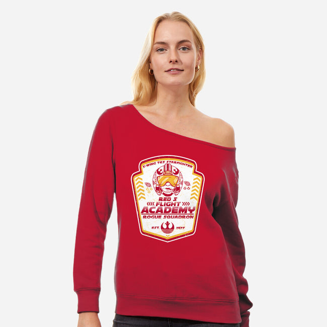 T65 Flight Academy-Womens-Off Shoulder-Sweatshirt-CarloJ1956