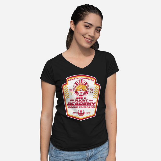 T65 Flight Academy-Womens-V-Neck-Tee-CarloJ1956