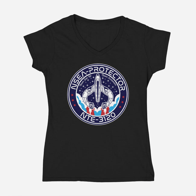 Nsea Protector-Womens-V-Neck-Tee-SuperEdu