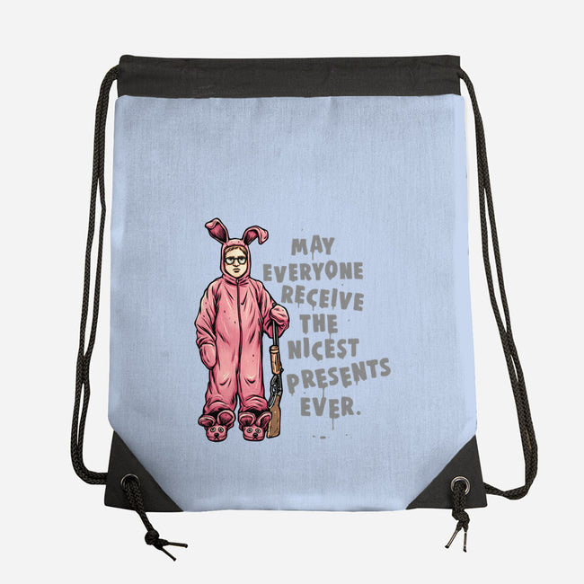 Deranged Bunny-None-Drawstring-Bag-glitchygorilla