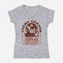 Cosmo Canyon Coffee-Womens-V-Neck-Tee-LAGELANTEE