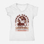 Cosmo Canyon Coffee-Womens-V-Neck-Tee-LAGELANTEE