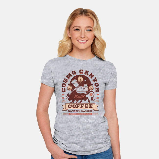 Cosmo Canyon Coffee-Womens-Fitted-Tee-LAGELANTEE