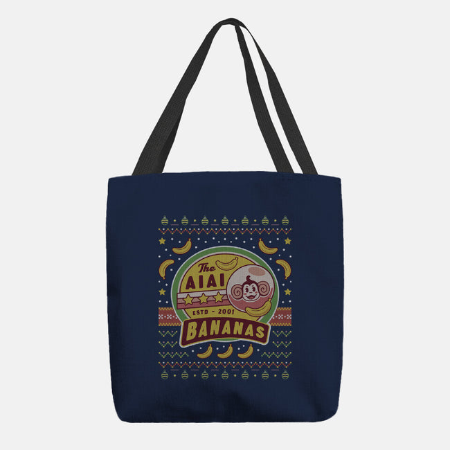 Aiai Bananas Ugly Sweater-None-Basic Tote-Bag-LAGELANTEE