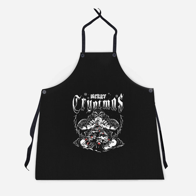 Merry Cryptmas Bigfoot-Unisex-Kitchen-Apron-estudiofitas