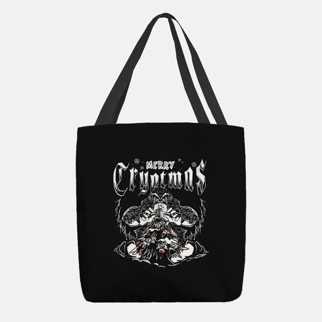 Merry Cryptmas Bigfoot-None-Basic Tote-Bag-estudiofitas