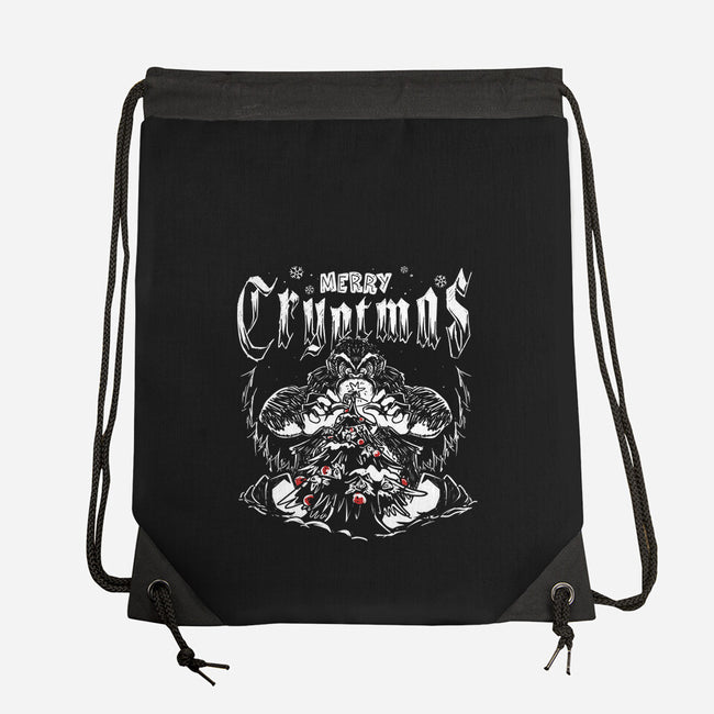 Merry Cryptmas Bigfoot-None-Drawstring-Bag-estudiofitas